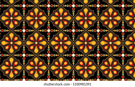 Modern Batik with Various Shapes and Colors