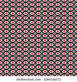 modern batiks  pattern rectangular and square black and red vector background eps.10