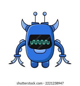 modern battle robot design vector illustration