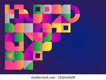 Modern bauhaus abstract background. Vector abstract graphic design banner pattern background template