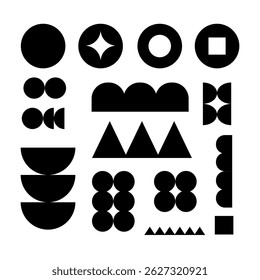 Modern bauhaus basic retro geometric shapes	