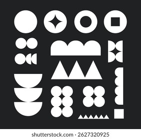 Modern bauhaus basic retro geometric shapes	