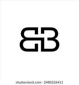 Logotipo BB moderno . diseño. Letra BB blanca. BB, B B diseño de logotipo de la letra. Letra inicial BB Vector de logotipo de monograma con mayúscula circular vinculado eps 10