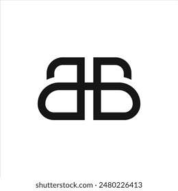 Modern BB Logo . design. White BB letter. BB, B B letter logo design. Initial letter BB linked circle uppercase monogram logo vector eps 10