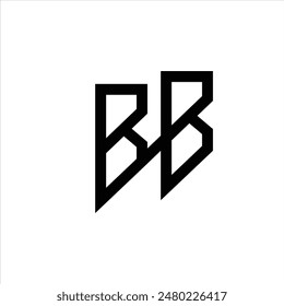 Modern BB Logo . design. White BB letter. BB, B B letter logo design. Initial letter BB linked circle uppercase monogram logo vector eps 10