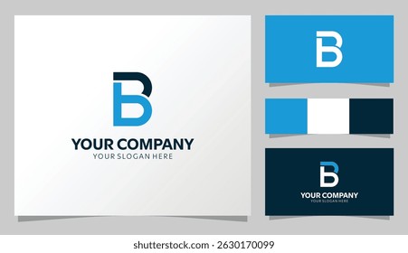 Modern "BB" Monogram Logo with Blue and Dark Color Concept