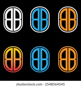 Moderno BB Round Logo Design - Minimalista e profissional, BB Letter Round Logo - Design limpo e simples, BB logo, profissional BB logo design 