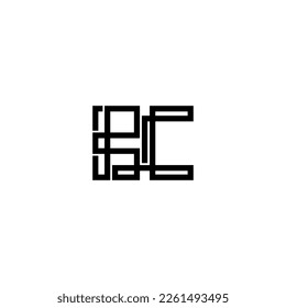 Modern Bc Initial logo vector design
