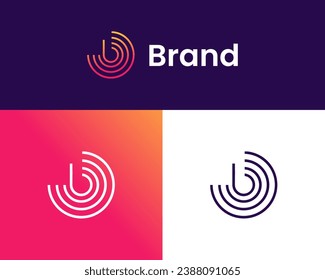 Plantilla moderna de diseño de marca de logotipo de letras BC