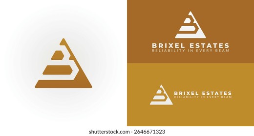 O design moderno do logotipo da BE para imóveis e construção significa bases sólidas, construções de qualidade e crescimento estratégico. É ideal para desenvolvedores, empreiteiros e design de logotipo de empresas imobiliárias.