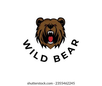 Modern Bear Animal Logo Badge Design Template