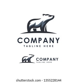 modern bear logo design template animals vector