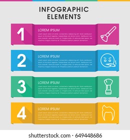 Modern beard infographic template. infographic design with beard icons includes man hairstyle. can be used for presentation, diagram, annual report, web design.