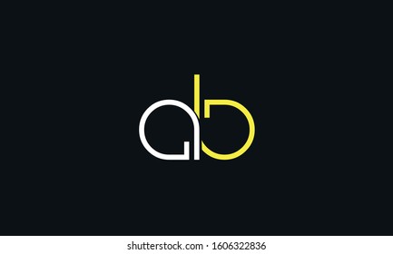 Modern and beautiful ab logo design template