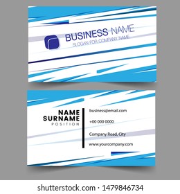Modern beautiful business card creative blue visiting card awesome design