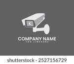 Modern and Beautiful CCTV, Security Camera Icon Vector Template Illustration Design. IP CCTV camera install by have water proof cover to protect camera with home security system concept and background