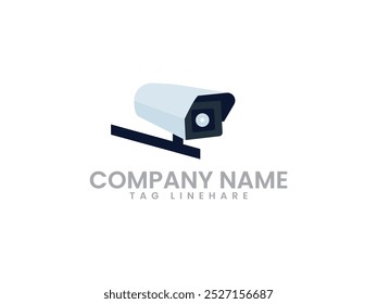 CCTV moderno e bonito, segurança câmera ícone vetor modelo ilustração design. IP CCTV câmera instalar por ter cobertura à prova d'água para proteger a câmera com conceito de sistema de segurança doméstica e fundo