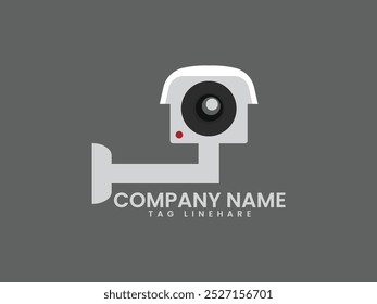 Modern and Beautiful CCTV, Security Camera Icon Vector Template Illustration Design. IP CCTV camera install by have water proof cover to protect camera with home security system concept and background