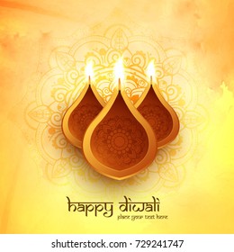 Modern beautiful colorful diwali bright design;