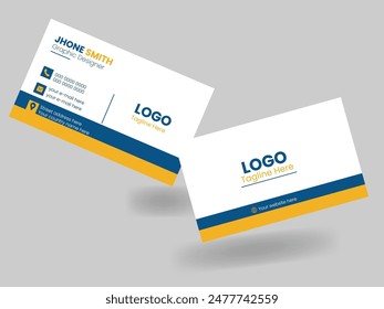 Diseño moderno y hermoso de tarjeta de visita creativa y limpia de doble cara para la Plantilla de estilo corporativo de la empresa.