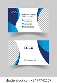 Diseño moderno y hermoso de tarjeta de visita creativa y limpia de doble cara para la Plantilla de estilo corporativo de la empresa.