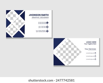 Modern and beautiful double-sided creative and clean business card design for company corporate style template.