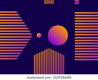 Moderne schöne Farbverlauf-Poster Hintergrund Vektor. Deckvorlage mit monotonen perspektivischen geometrischen Formen und Elementen. Ideales Design für Social Media, Cover, Banner, 