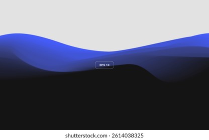 Modern beautiful landscape. Gradient vibe. Vector illustration.