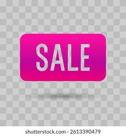 Modern beautiful sticker sale on the background. Design element for illustration. The symbol of the sale, a small colored icon. Vector illustration.