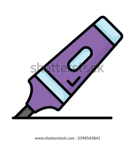 Modern and beautiful vector of highlighter, customizable icon of marker