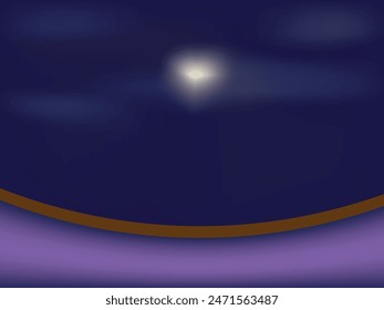 Modern and beautiful view  vector and illustration in the night. this illustration is so cool to be used as background presentation or project walpaper