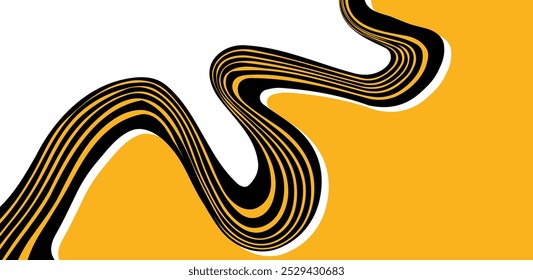 Moderno Vector de fondo de póster de gradiente de onda hermosa. Plantilla de cubierta con Formas geométricas de perspectiva monótona y Elementos. Diseño ideal para redes sociales, portada, Anuncio, 