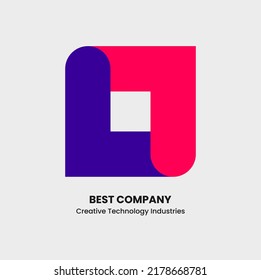 Modern Beauty Frame Logomark. Elegant Graphic Abstract Logo for Real Estate, Creative Agency Company Vector Design and Consultant EPS 10