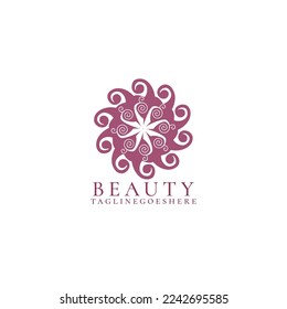 Modern beauty logo design vector 