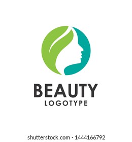 Modern beauty women face logo vector.