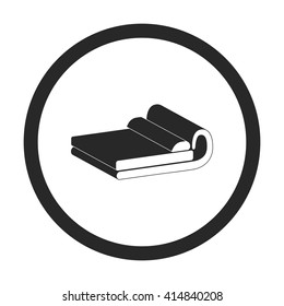 Modern bed sign simple icon on  background