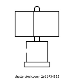 modern bed table lamp line icon vector. modern bed table lamp sign. isolated contour symbol black illustration