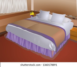 Modern bedroom vector