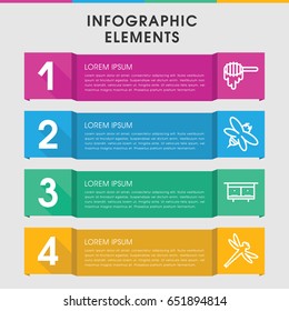 Modern bee infographic template. infographic design with bee icons includes honey, beehouse, bee. can be used for presentation, diagram, annual report, web design.