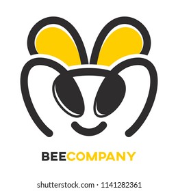 Modern bee logo