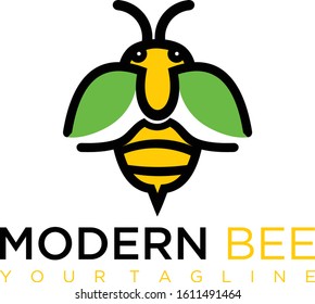 modern bee logo for healthy