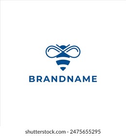 Vector moderno del logotipo de la abeja para la marca comercial