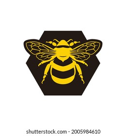 Vector de diseño del logotipo del símbolo de abeja moderno