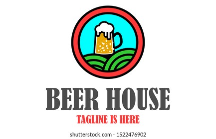 Modern Beerhouse Emblem Logo Design