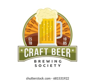 Modern Beerhouse Emblem Logo Design