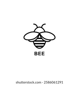 Modern bee-shaped logo in yellow, perfect for food, beverage, herbal medicine, and organic brands. Simple, natural, and eye-catching design symbolizing health, purity, and sustainability.