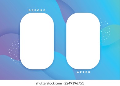 modern before and after opposition concept background vector 