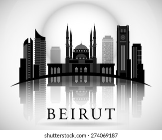 Modern Beirut City Skyline Design. Lebanon