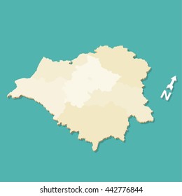 Modern Belarus Three Dimensional Vector Map
