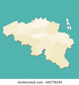 Modern Belgium Three Dimensional Vector Map